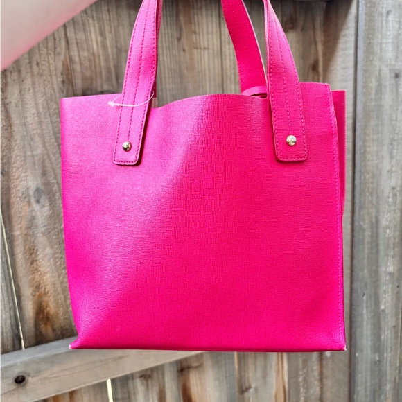 FURLA Hot Pink Sally Asymmetrical Medium Size Tote Bag - Picture 7 of 16